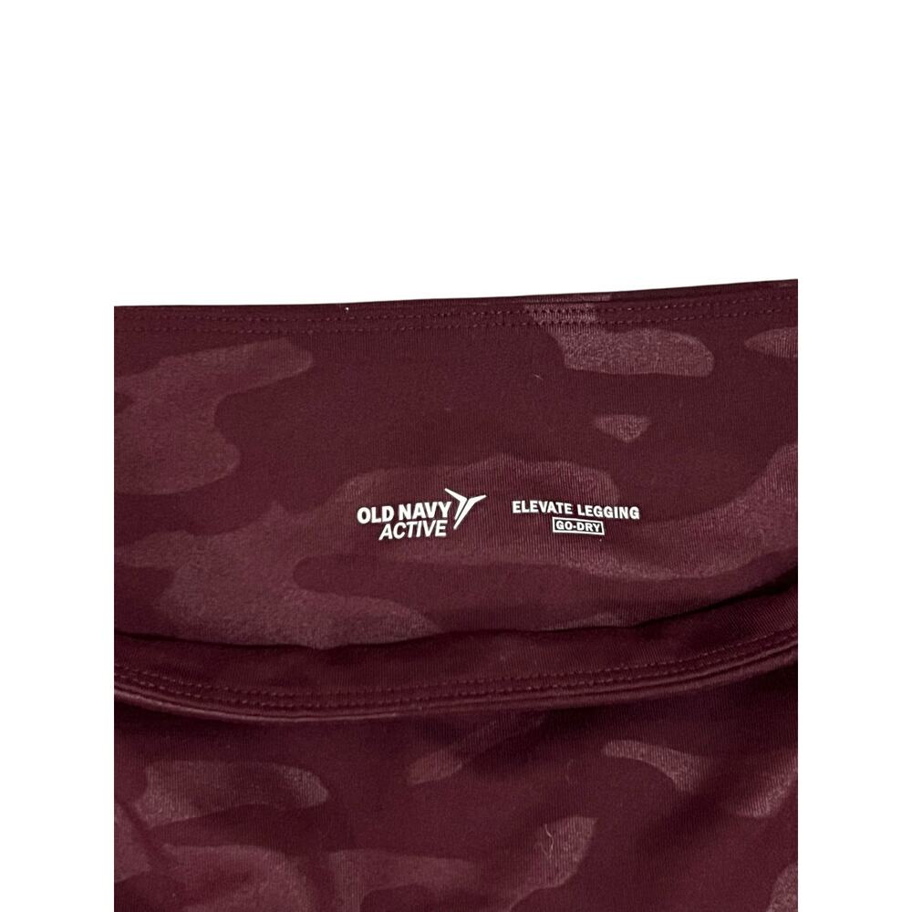 Old Navy, elevate leggings, dark maroon cameo 7/8 size medium petite - Picture 5 of 5